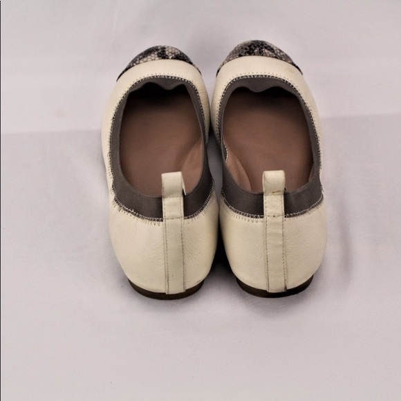 Banana Republic Leather Snake Print To cap ballerina slippers flats 7.5 - Picture 3 of 4